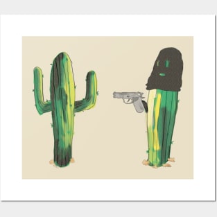 Cactus Humor Cactus Pun Hands Up Posters and Art